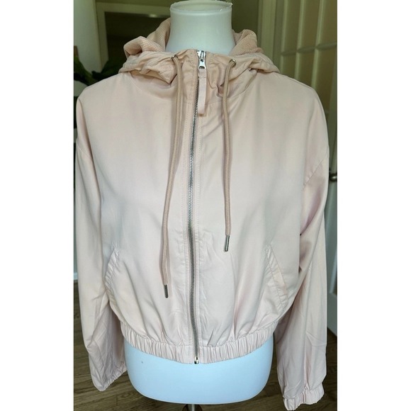Forever 21 Jackets & Blazers - Forever 21 Active Jacket Blush Pink Hooded Zip Front Windbreaker Women's Large